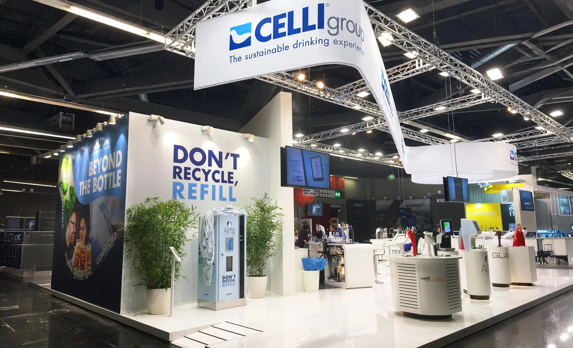 Stand fieristico arredato di Celli Group