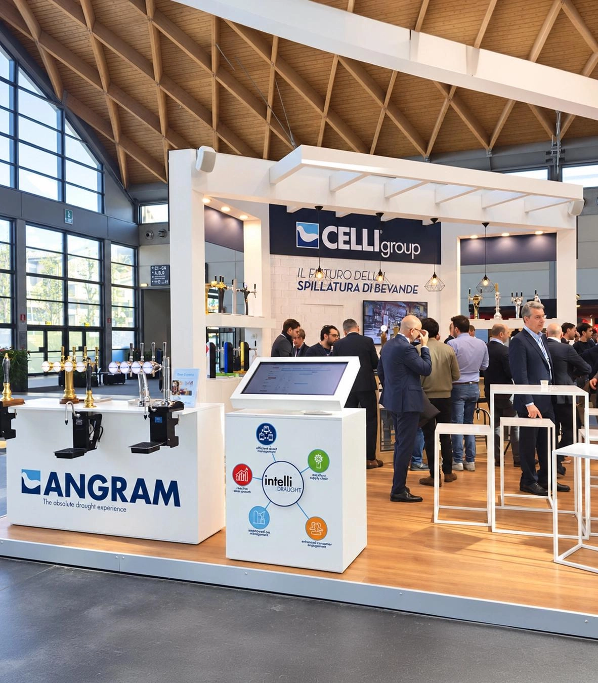 Stand fieristico arredato di Celli Group